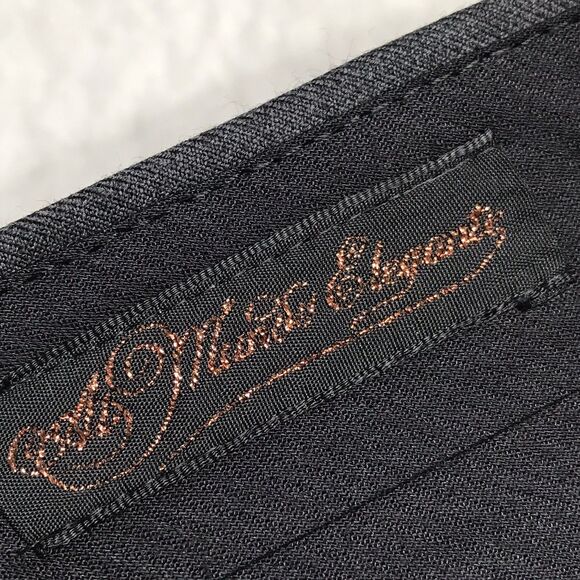 CORNELIANI Forro Pants Men Black 54(36x32) 100% Pure Virgin Wool Cuffed Dress - Picture 12 of 15